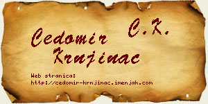 Čedomir Krnjinac vizit kartica